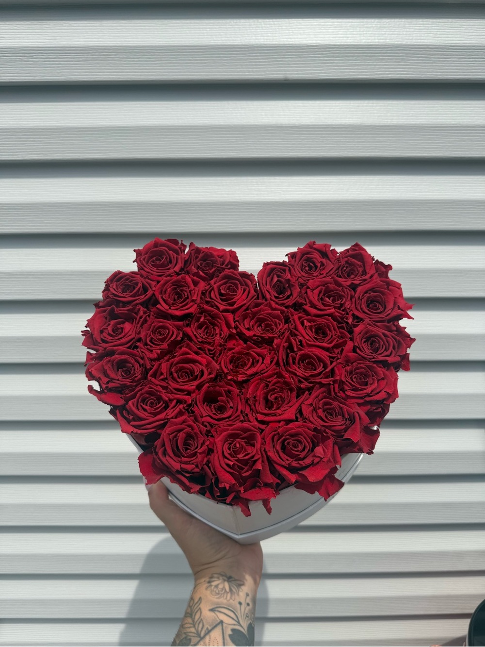 Heart-Shaped Red Rose Arrangement